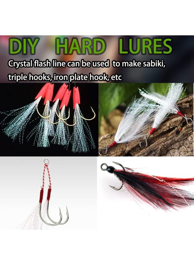 Generic 10 Pack Crystal Flash Line Fly Tying Material for Fishing Lure Flies (Size : B)  - Image 4