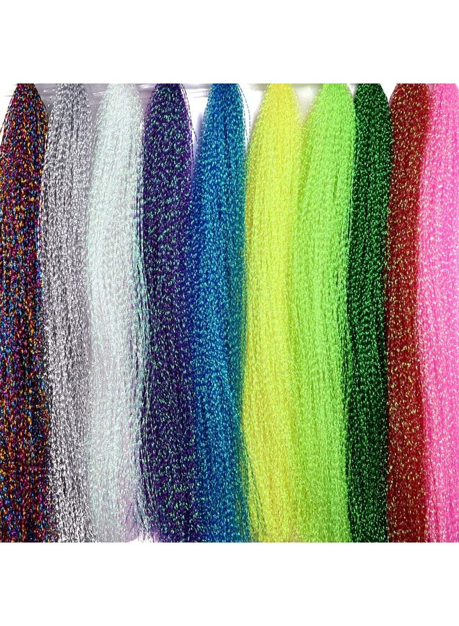 Generic 10 Pack Crystal Flash Line Fly Tying Material for Fishing Lure Flies (Size : B)  - Image 1