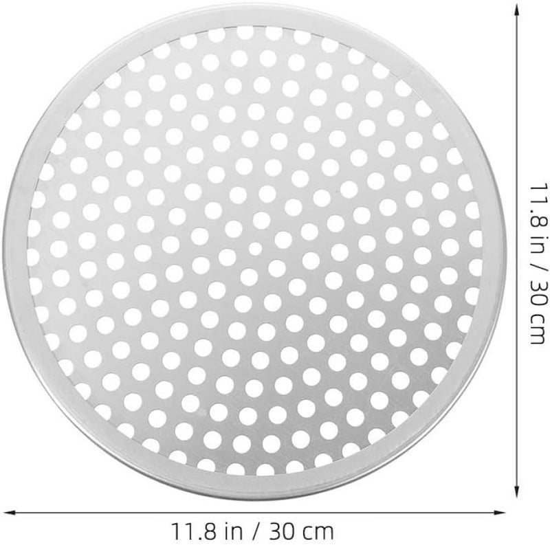 MAGICLULU Perforated Pizza Pan 12 Inch round Aluminum Alloy Baking Tray Oven Pizza Screen Crisping Pan for Home Kitchen Baking Accessories - Image 2