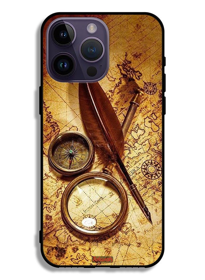 Tolwak Apple iPhone 14 Pro Max Protective Case Vintage Compass - Image 2