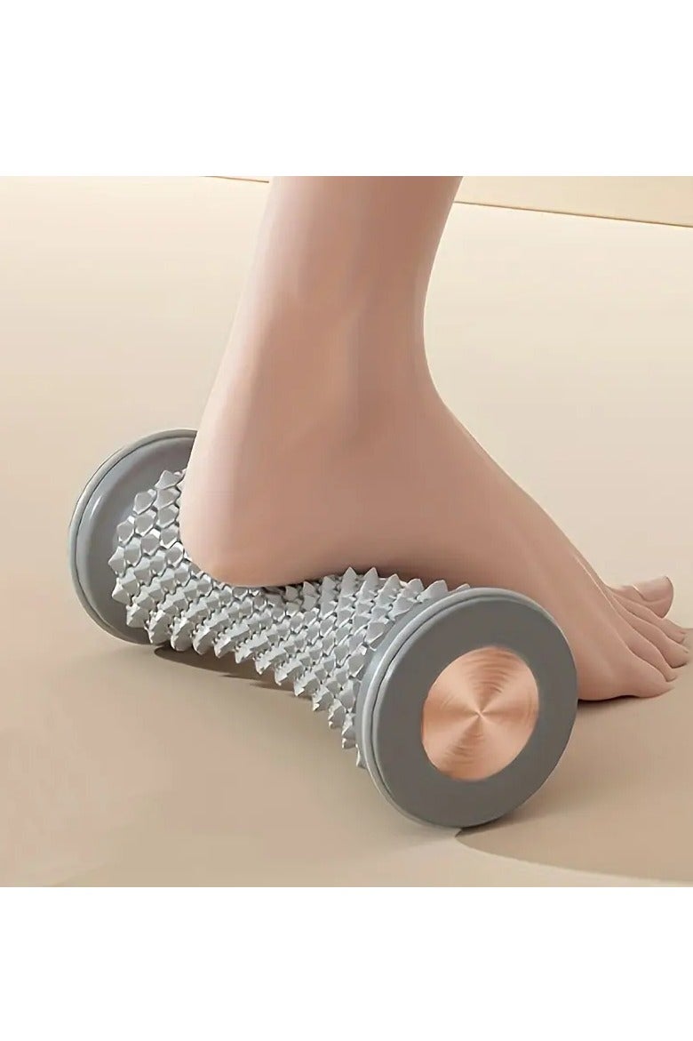 Foot Massage Roller Manual Foot Trainer for Relieve Plantar Fasciitis Heel & Foot Arch Pain and Deep Tissue Massage Multi-Functional Feet Massages Foot Trigger Point Therapy Reflexology Tool Gray - Image 1