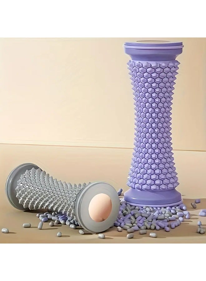 Foot Massage Roller Manual Foot Trainer for Relieve Plantar Fasciitis Heel & Foot Arch Pain and Deep Tissue Massage Multi-Functional Feet Massages Foot Trigger Point Therapy Reflexology Tool Gray - Image 5