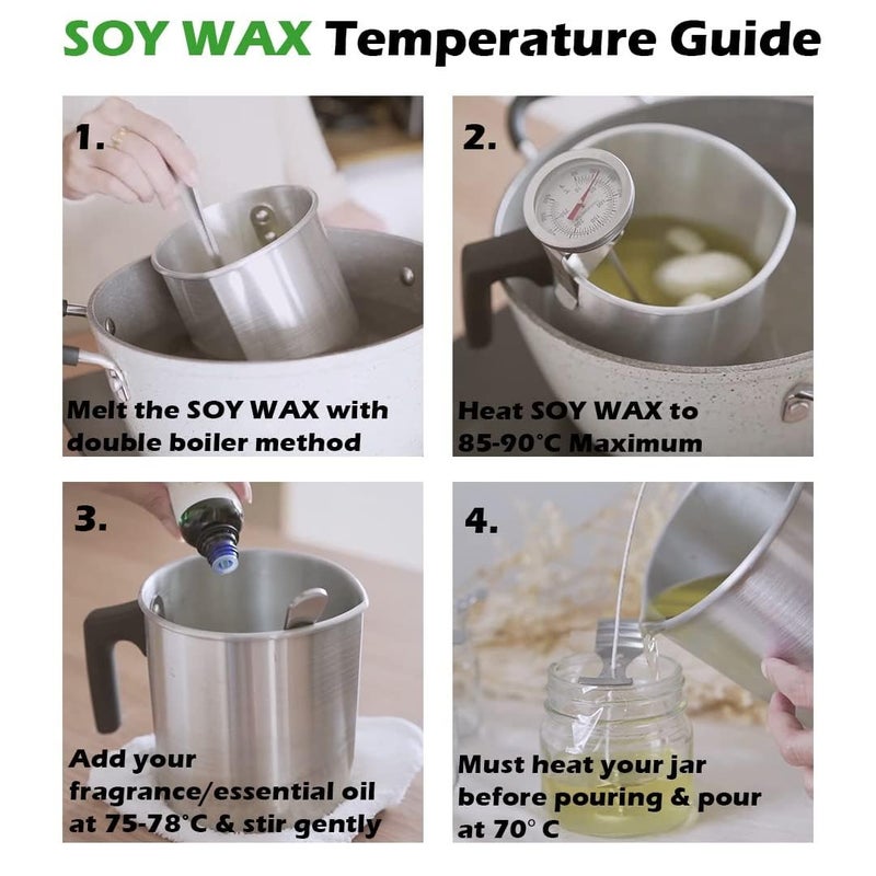 ASIDEA Pure Soy Wax Chunks/Cubes for Candle Making, Pure and Natural Candle Wax - Image 4