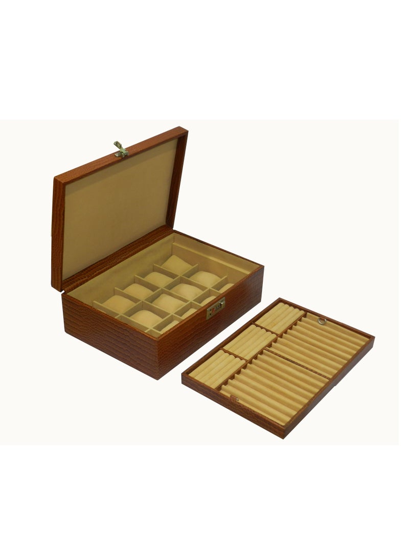 LAVERI LEATHER Laveri Genuine Leather Designer New Collection 15 Watch ,Pen And Ring Case And Jewellery Box  - Image 1