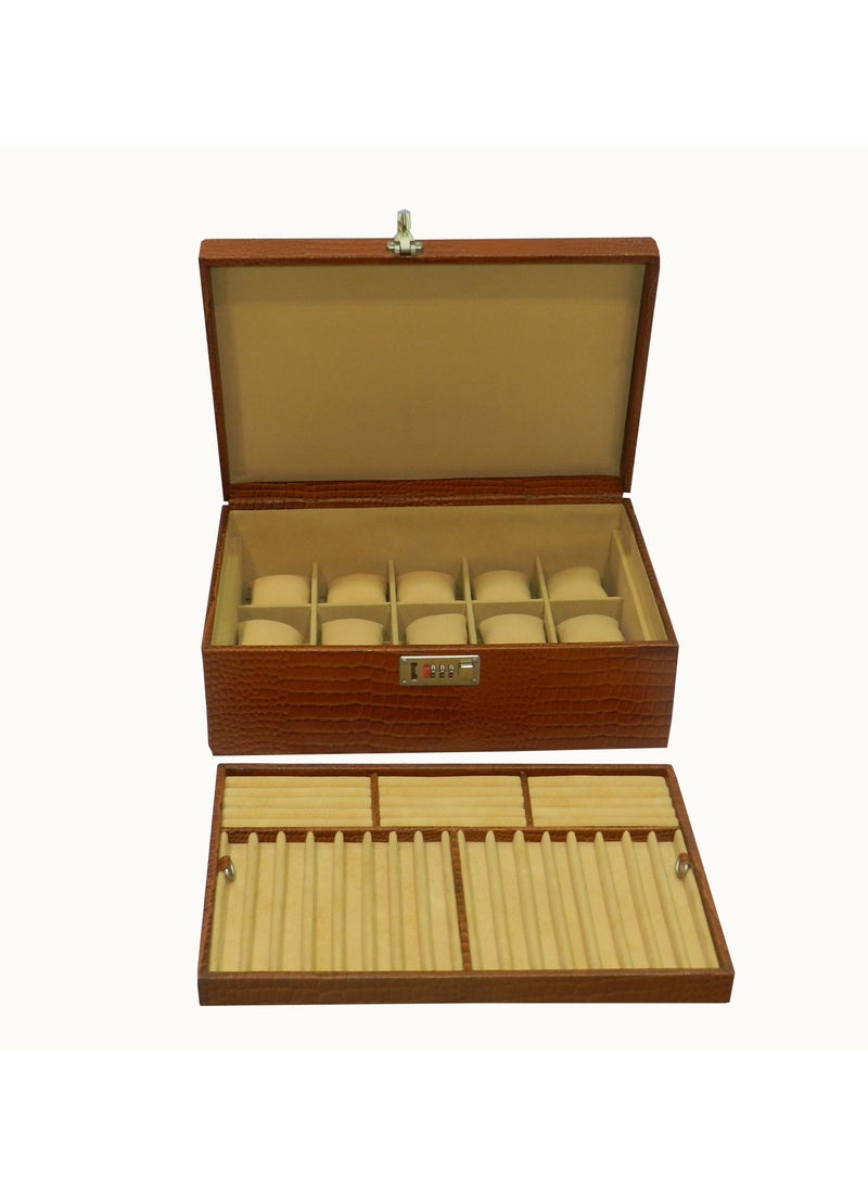 LAVERI LEATHER Laveri Genuine Leather Designer New Collection 15 Watch ,Pen And Ring Case And Jewellery Box  - Image 5