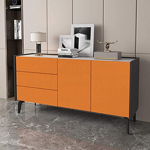 WALLTON - Orange Gloss Peel and Stick Self-Adhesive Removable Thicken Waterproof for Kitchen Countertop Cabinet Wardrobe - 12''x''72 Inches - Image 5