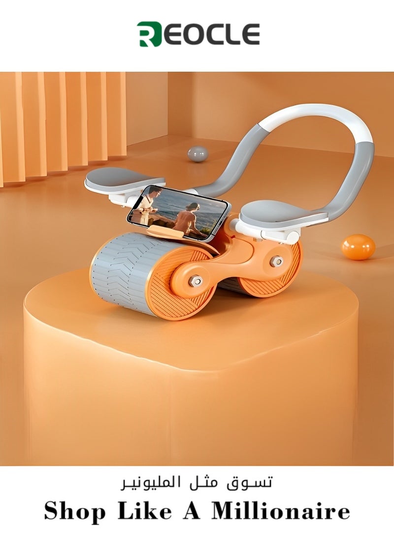 REOCLE Elbow Support Automatic Rebound Abdominal Wheel Ab Roller for Abdominal Exercise Machine Abs Workout Equipment Body Core Strengthening Trainer Fitness Belly Training - Image 1