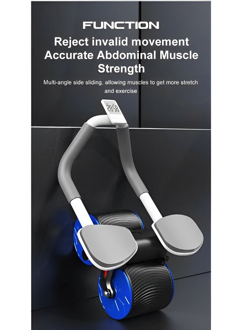 REOCLE Elbow Support Automatic Rebound Abdominal Wheel Ab Roller for Abdominal Exercise Machine Abs Workout Equipment Body Core Strengthening Trainer Fitness Belly Training - Image 2
