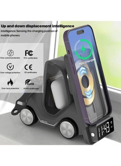 LIXES Wireless Charging Station Fast Wireless Charging for Apple Devices for iPhone 15/14/13/12 Series, for AirPods Pro/3/2 for Apple Watch/iWatch Alarm Clock Light  - Image 2