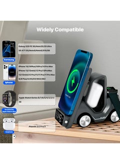 LIXES Wireless Charging Station Fast Wireless Charging for Apple Devices for iPhone 15/14/13/12 Series, for AirPods Pro/3/2 for Apple Watch/iWatch Alarm Clock Light  - Image 4