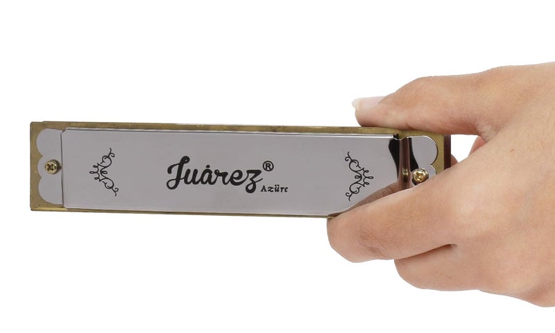 Juarez JRH16A 16 Holes Harmonica Key of C Scale | Mouth Organ | Cover - Stainless iron | Comb - Abs | Reed – Brass Silver - Image 4