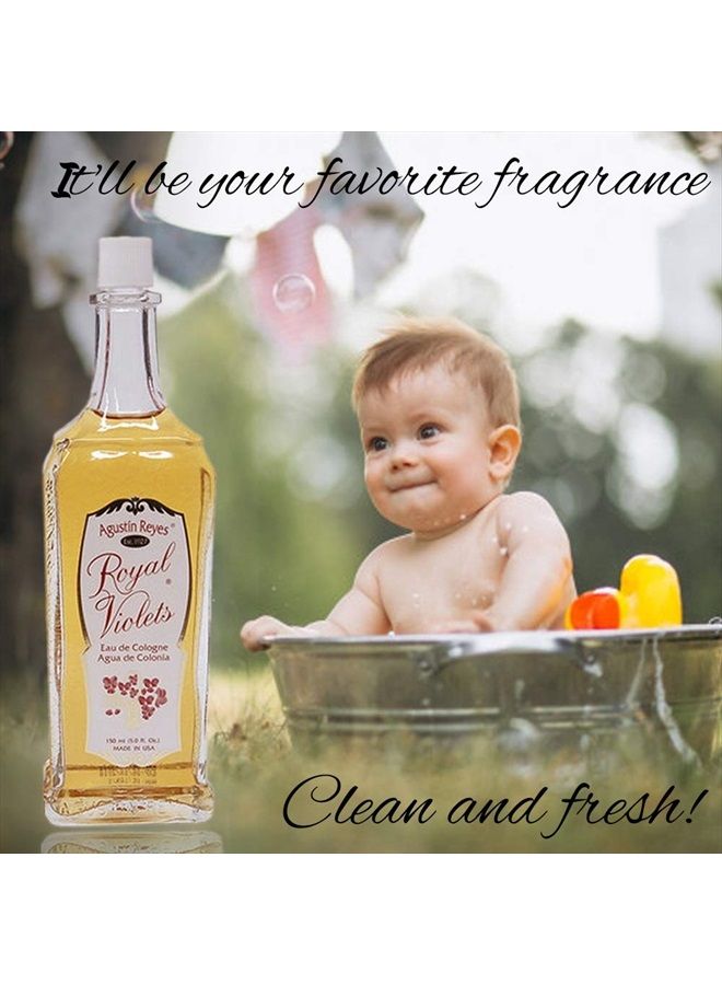 Royal Violets By Agustin Reyes 5 Oz Agua De Colonia Eau De Cologne Glass Bottle - Image 5