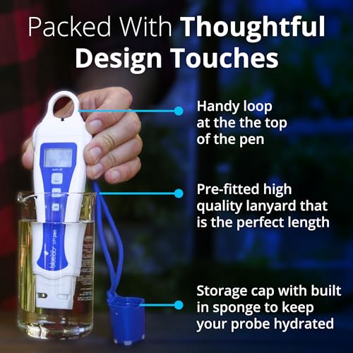 bluelab pH Pen - ± 0.1 pH Accurate, Durable Double Junction Probe, Waterproof & Floats, Auto Temperature Compensation, Easy Calibration - Made in NZ - Image 3