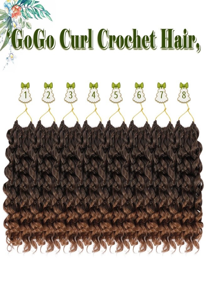 Vomella GoGo Curl Crochet Hair for Black Women 8 Packs 12 Inch Water Wave Curly Crochet Hair Ocean Wave Beach Curl Synthetic Crochet Hair Extensions(T30#) - Image 2