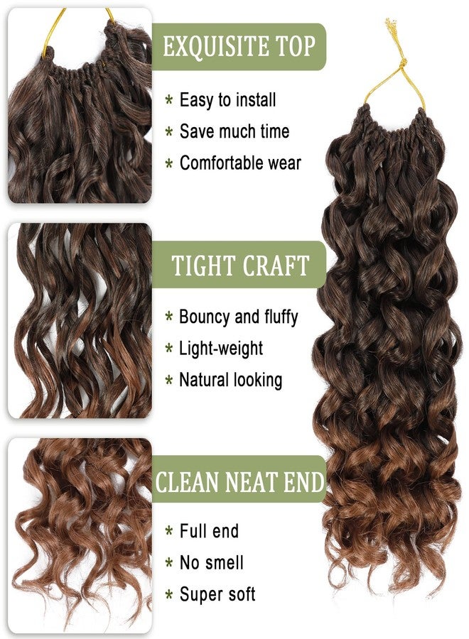 Vomella GoGo Curl Crochet Hair for Black Women 8 Packs 12 Inch Water Wave Curly Crochet Hair Ocean Wave Beach Curl Synthetic Crochet Hair Extensions(T30#) - Image 3