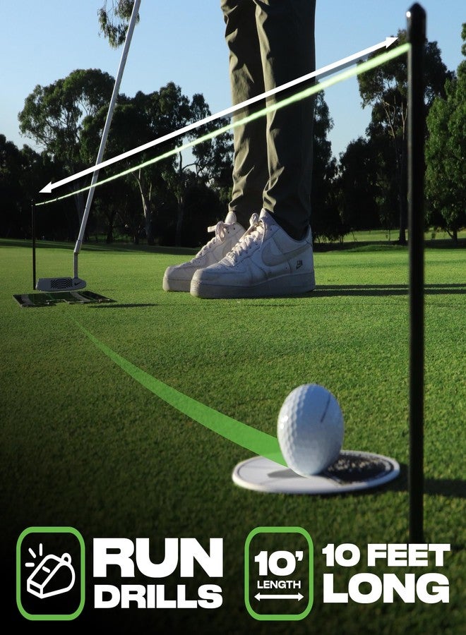 BACK 2 BASICS Golf Putting String Line Triple Bead Alignment, Neon Green Visual Guide Putter Alignment Tool for Indoor & Outdoor Practice, Distance Control Golf Putting Aid for Precision Line Accuracy - Image 5