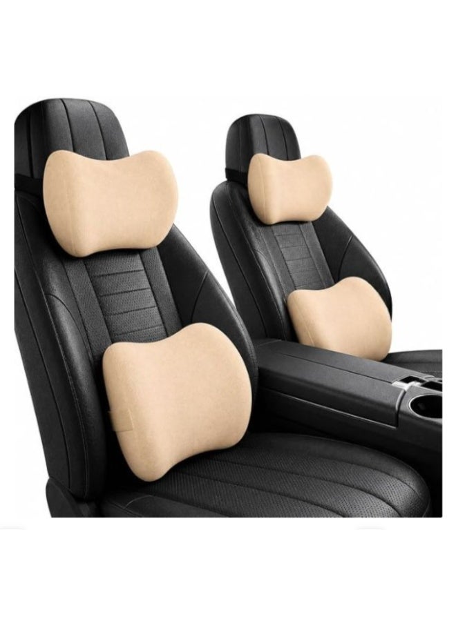 Memory Foam Car Neck & Lumbar Support Pillow Set – Ergonomic Headrest and Back Cushion for Comfortable Driving, Office Chair & Daily Sitting - Image 5