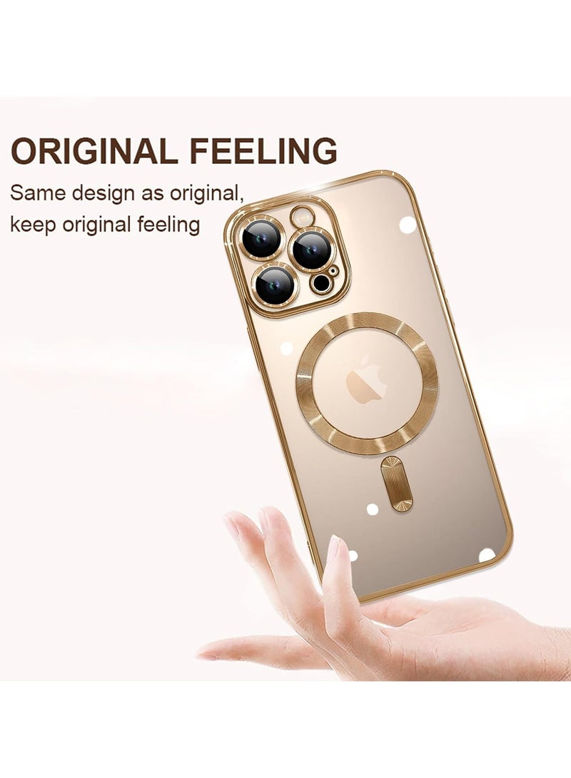 Magnetic Case for iPhone 16 Pro Max with Mag Safe Full Camera Lens Protection Color Plating Soft Clear Phone Case for iPhone 16 Pro Max  - Image 2