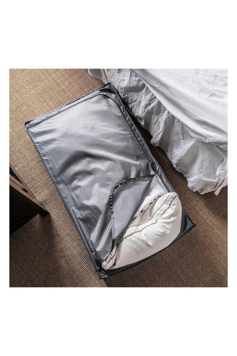 skubb سكوب 90x53x19 - صندوق تخزين غطاء لحاف ووسادة تحت السرير باللون الرمادي الداكن - Image 3