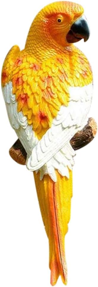 The Decorshed Stylish Wall Parrots for Garden Tree Decor, 4 Colors, Parrot for Garden, Home Decoration, Birds for Lawn- Yellow - Image 2