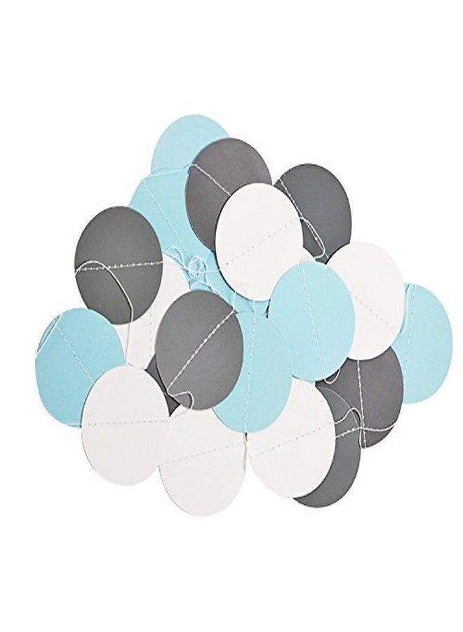 AWESON PARTY 23 Pcs Blue White Happy Birthday 1st Baby Shower Party Wedding Favors Hanging Decorations Kit with Paper Tissue Flowers Tassel Hangings and Dots Garlands Decorations - Image 4