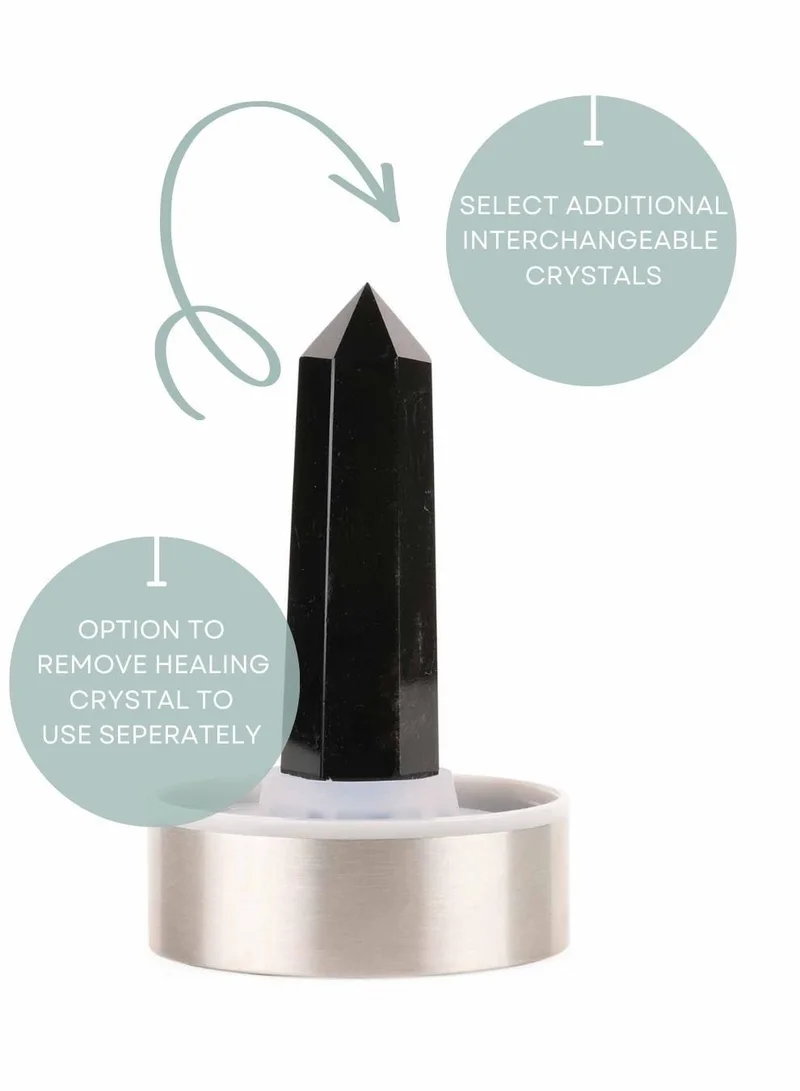 Prickly Pear Obsidian Interchangeable Crystal Water Bottle