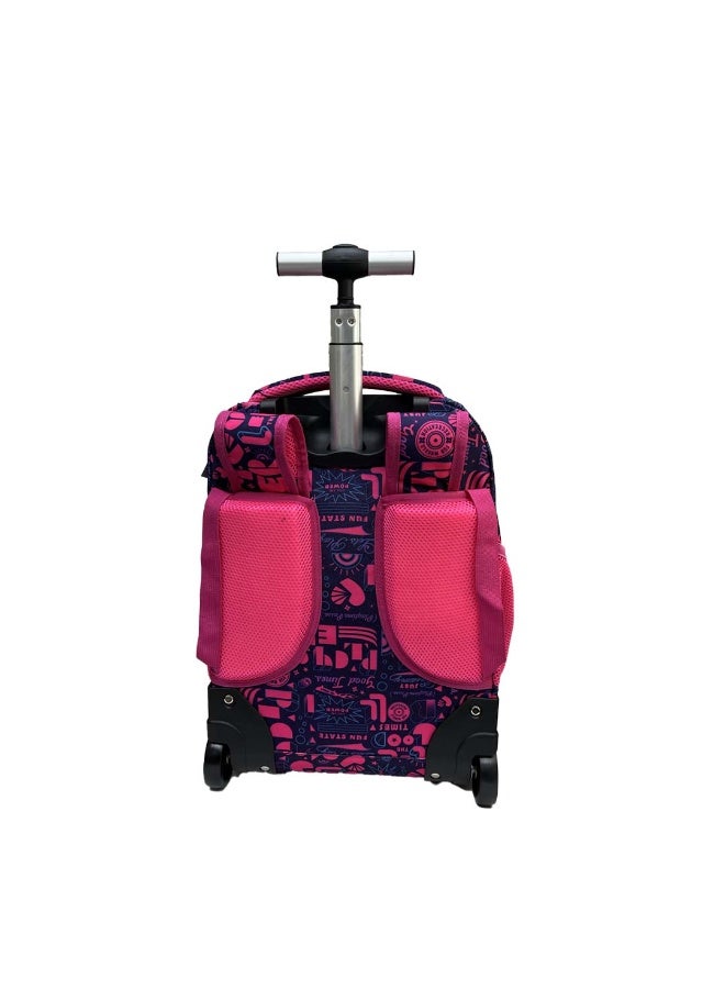 نوزكي حقيبة مدرسية ترولي نوزكي للطلاب - مقاس 16 بوصة - حقيبة متعددة الوظائف بعجلات - مناسبة للأولاد والبنات - Image 4