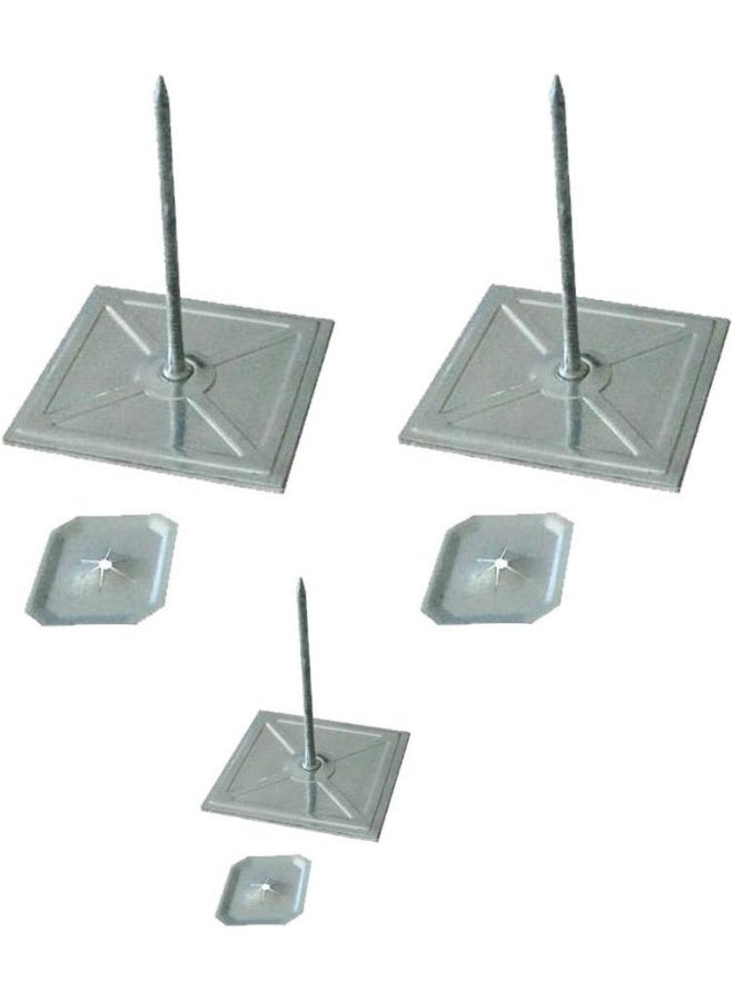 Royal Apex Self-Stuck Up Stick Stuck-Up Adhesive Insulation Foam Pin With Lock Washer For Attaching Insulating Materials On Smooth Surfaces 2X2X2 Inch Pack Of 100 - Image 1