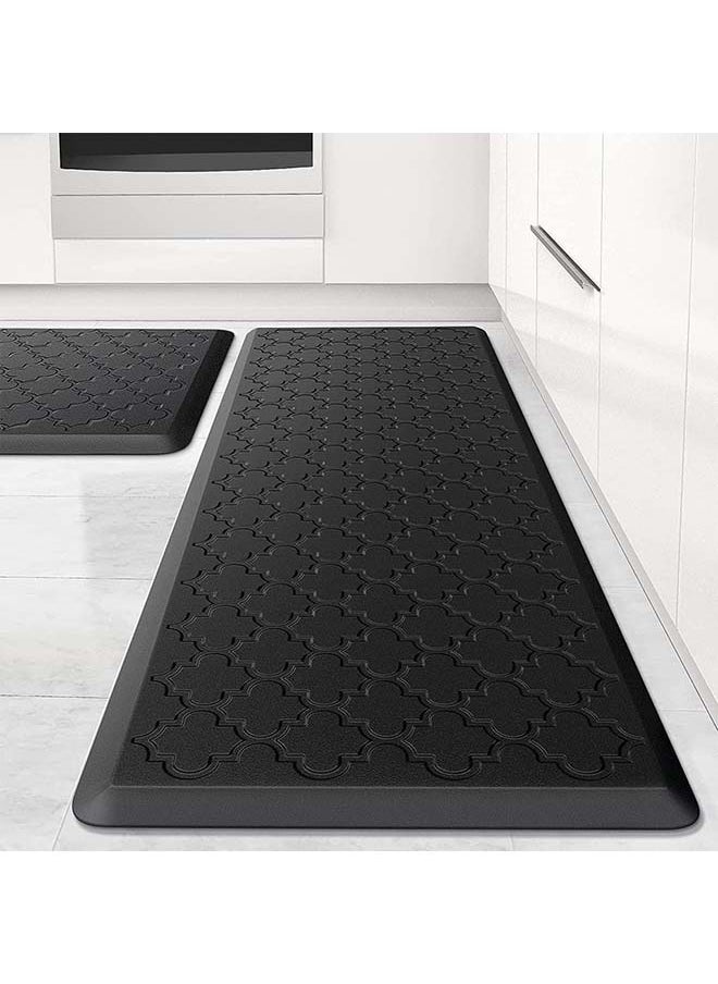 2PCS Kitchen Floor Mats, Kitchen mats for Floor Waterproof, Cushioned Anti-Fatigue Floor Mat,Standing Mat for Kitchen, Floor,Office, Sink, Laundry,44x75cm+44x120cm (Black) - pzsku/ZFCC34C1FF0EFCC3153F3Z/45/_/1710223402/bf69d044-5714-407a-bff8-e4f8ae3cad03