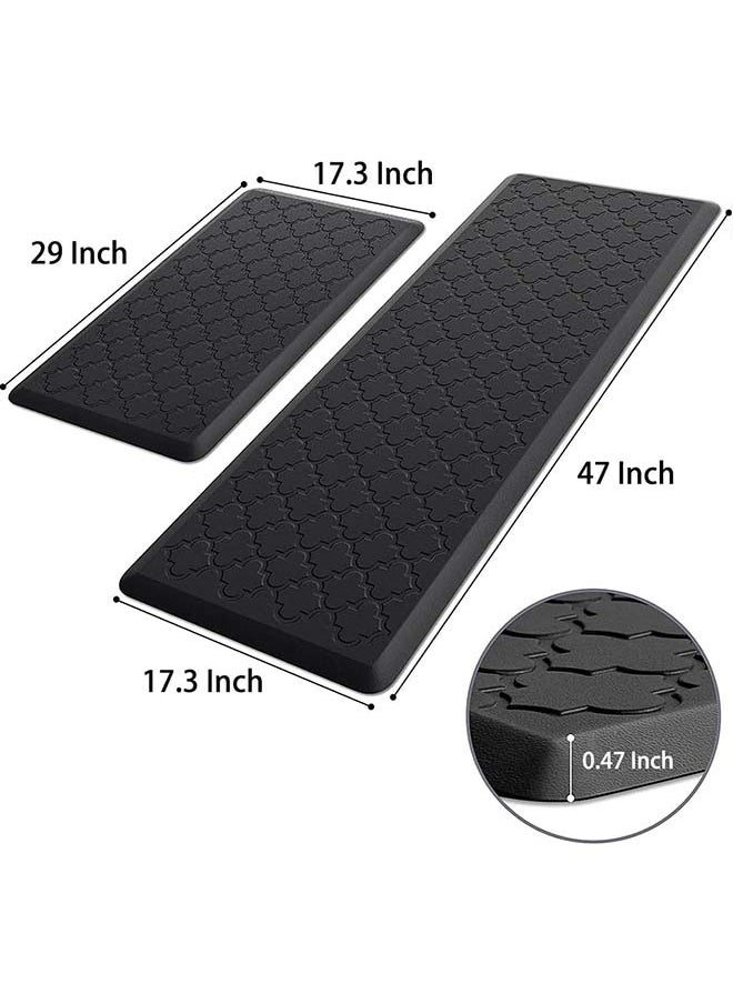 2PCS Kitchen Floor Mats, Kitchen mats for Floor Waterproof, Cushioned Anti-Fatigue Floor Mat,Standing Mat for Kitchen, Floor,Office, Sink, Laundry,44x75cm+44x120cm (Black) - pzsku/ZFCC34C1FF0EFCC3153F3Z/45/_/1710223442/64cec70b-0e91-49fc-9046-9c0084f0aeb4