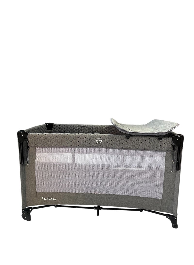 burbay Double bed and crib with side opening, changing table and full mosquito net - Image 4