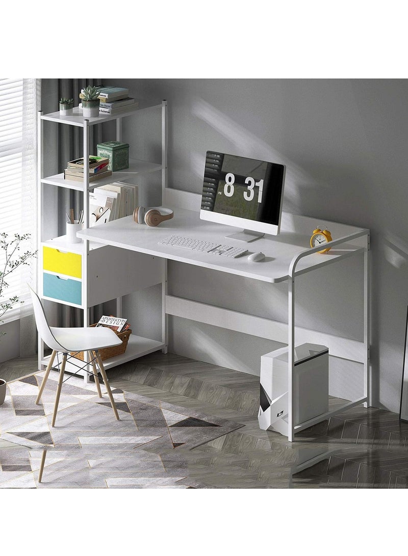 DubaiGallery Set of Ergonomically Backrest Designed Moveable Height Adjustable Office Chair and Upgraded Computer Laptop Desk for Home Office - Image 1