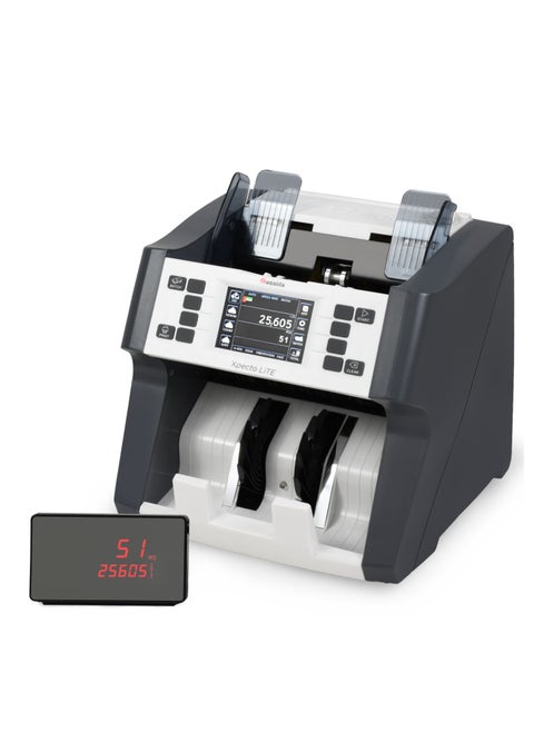 Cassida Xpecto Lite (AED only) Cash counting machine detector bill counter mix value with Dust Cover and External Display