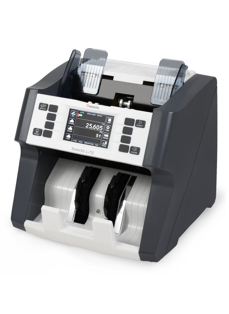 Cassida Xpecto Lite (AED only) Cash counting machine detector bill counter mix value with Dust Cover and External Display