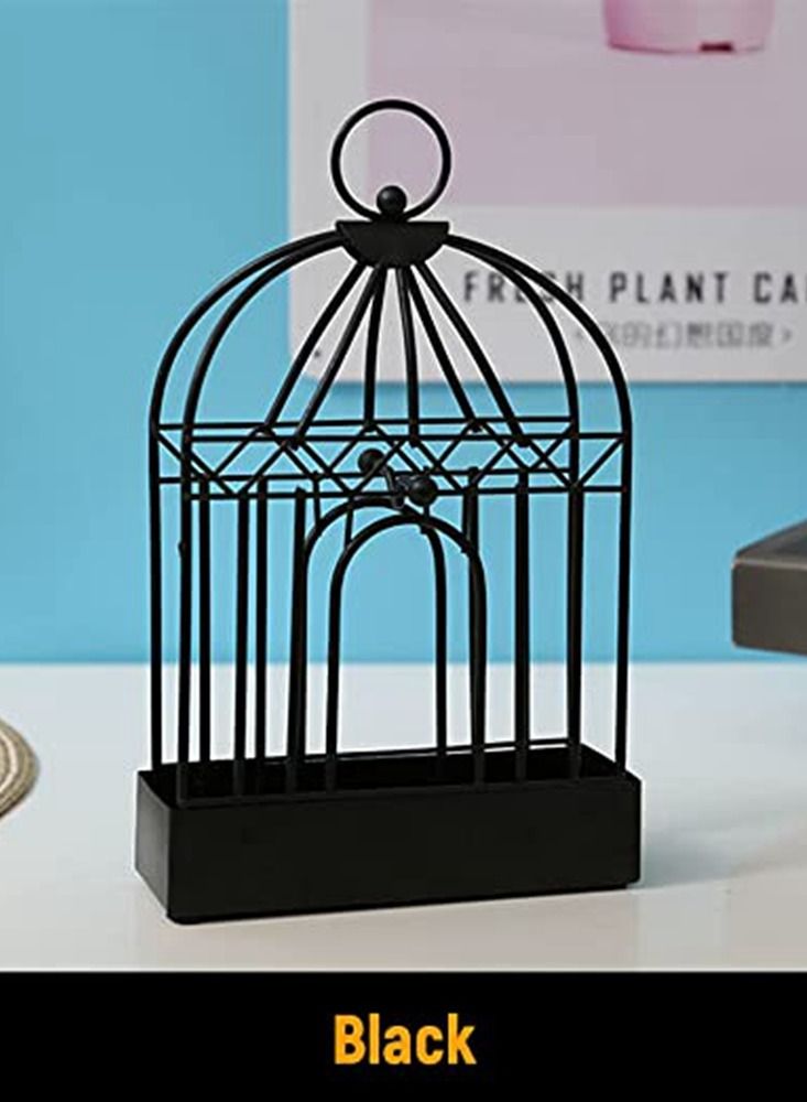 URbazaar Vintage Wrought Iron Mosquito Cage Golden Black Bird Cage Mosquito Coil Box Mosquito Coil Holder Home Accessories (Black) - Image 3