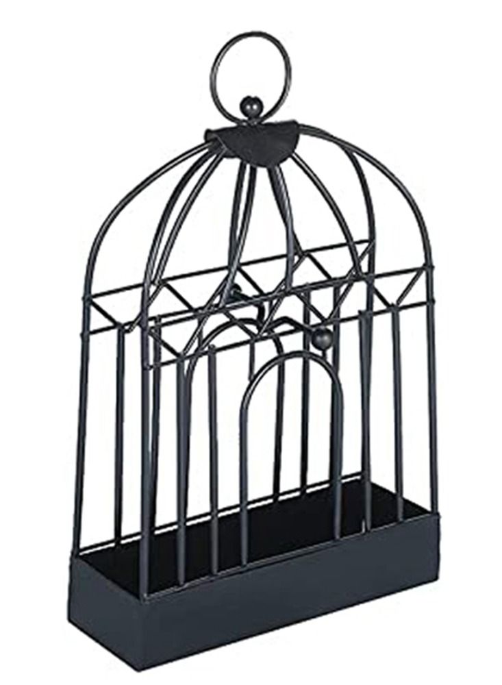 URbazaar Vintage Wrought Iron Mosquito Cage Golden Black Bird Cage Mosquito Coil Box Mosquito Coil Holder Home Accessories (Black) - Image 4
