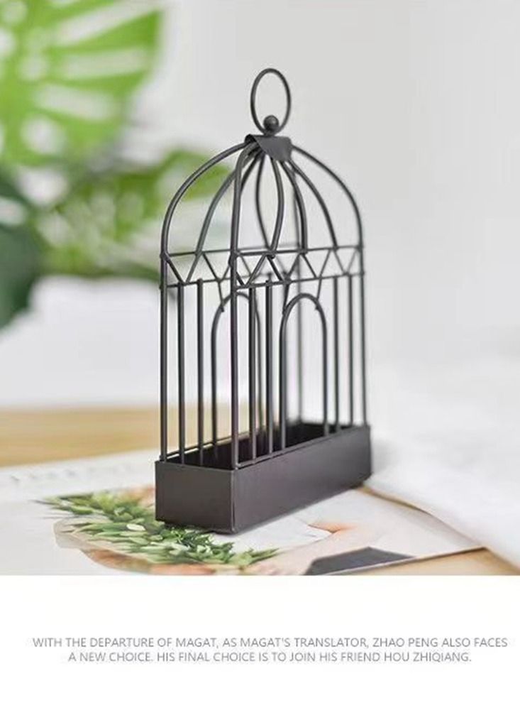 URbazaar Vintage Wrought Iron Mosquito Cage Golden Black Bird Cage Mosquito Coil Box Mosquito Coil Holder Home Accessories (Black) - Image 5