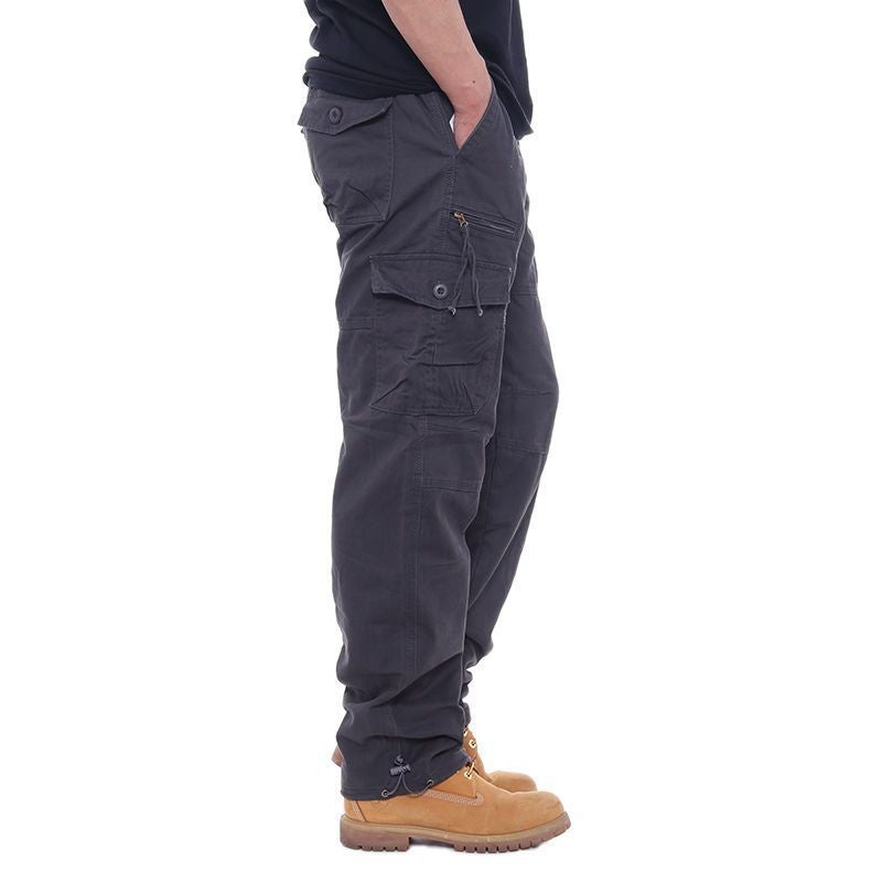Wear-Resistant Multi-Pocket Overalls Men'S Straight Trousers Work Pants Labor Protection Pants Loose Fat Pants - Image 4