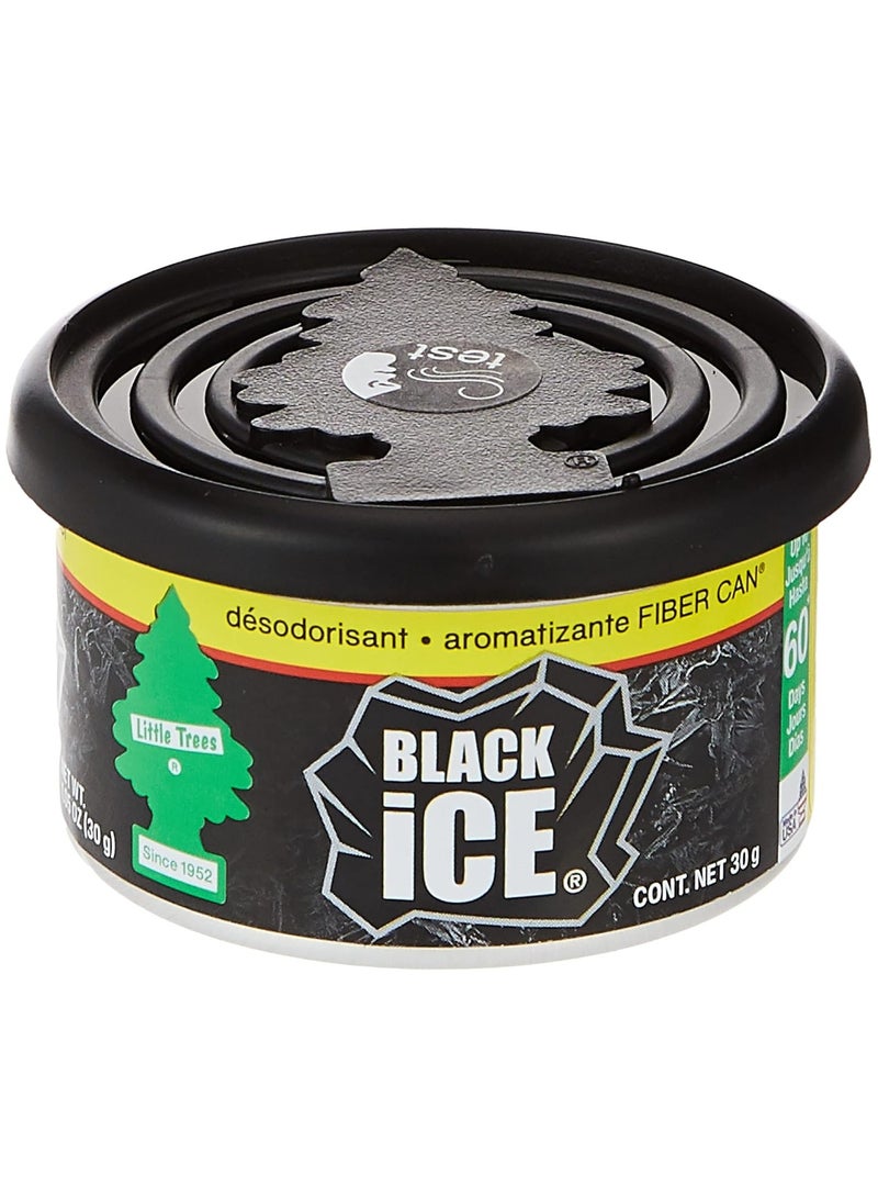 Little Trees Little Trees Fiber Can-Black Ice Car Air Freshener - Image 1