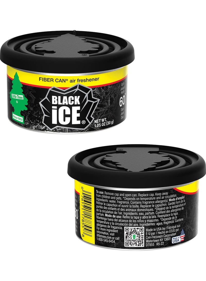 Little Trees Little Trees Fiber Can-Black Ice Car Air Freshener - Image 4