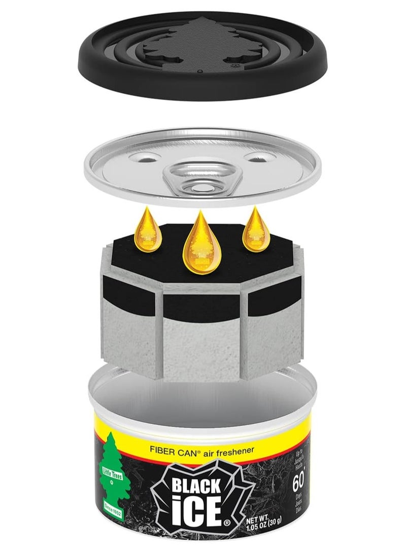 Little Trees Little Trees Fiber Can-Black Ice Car Air Freshener - Image 3