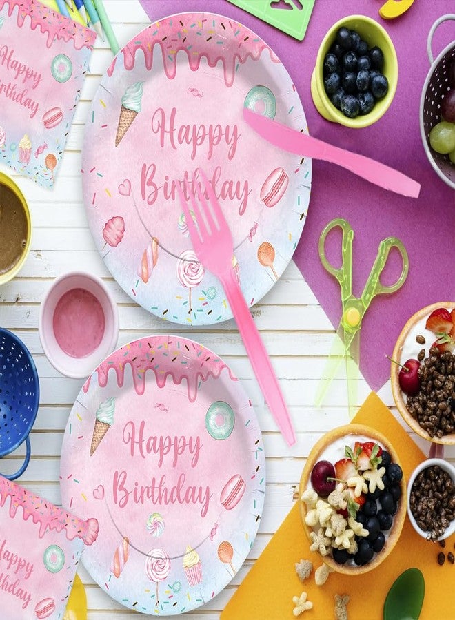 Lofaris Sweet Sassy and Six Birthday Party Supplies Serves 24 - 192Pcs Donut Tableware Set - Candy Dessert Theme Decorations Plates Napkins Cups for Girls - Image 5