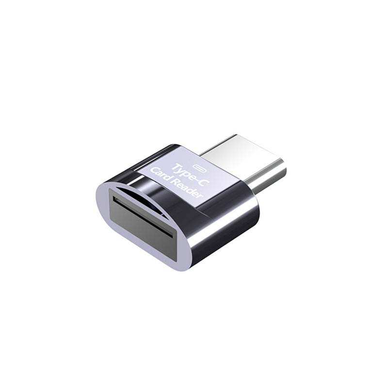 Type-C Card Reader: Grey, Fast Recognition, Plug Play - Wide Compatibility, TF Card Reader for Type-C Phones, Tablets, Laptops - Image 1