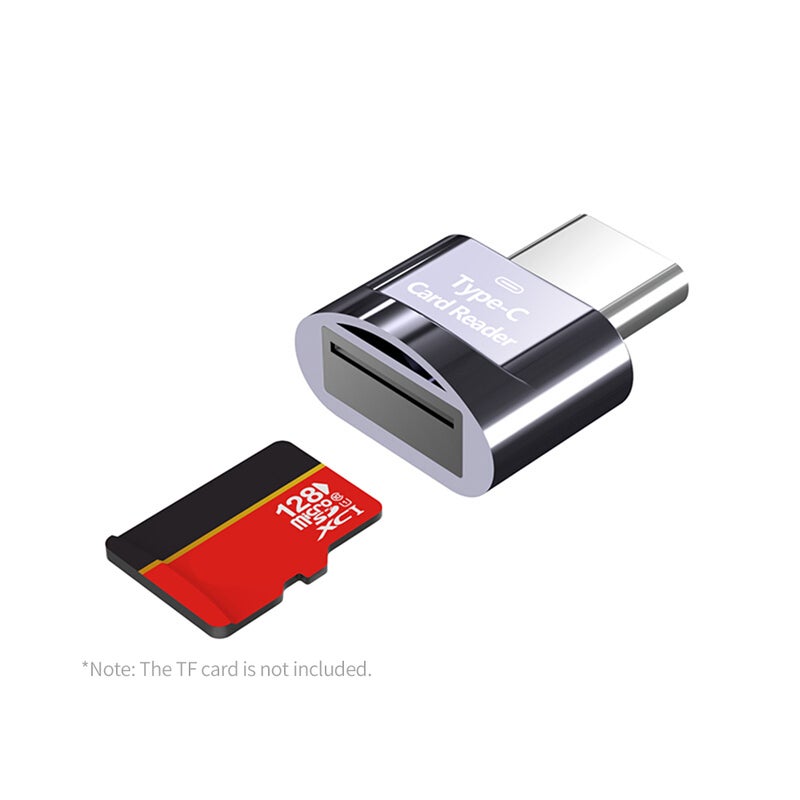 Type-C Card Reader: Grey, Fast Recognition, Plug Play - Wide Compatibility, TF Card Reader for Type-C Phones, Tablets, Laptops - Image 4