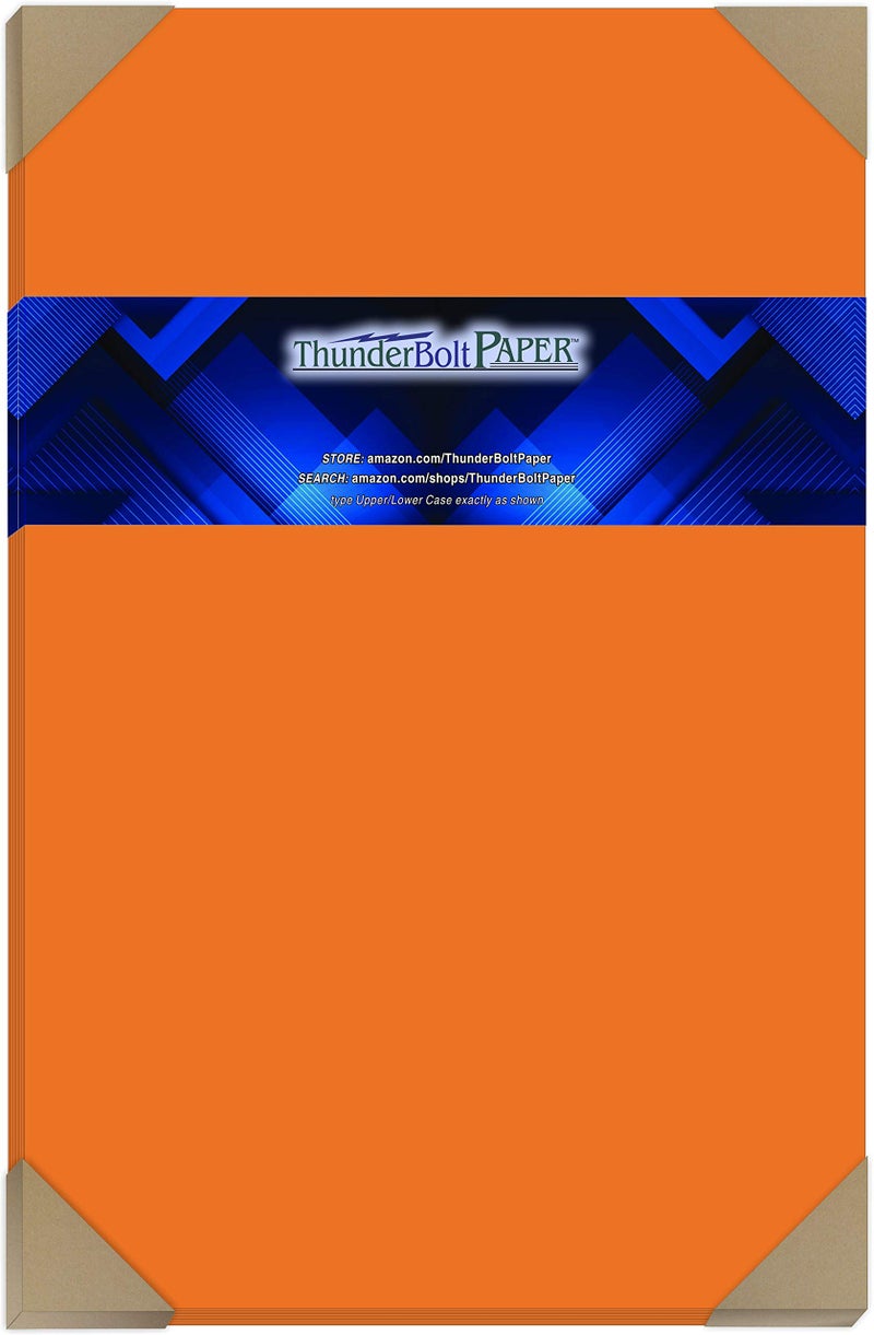 25 Orange Color CoverCard Paper Sheets 12 X 18 Inches LargePoster Size 65 65 lbPound Light Weight Cardstock Quality Printable Smooth Paper Surface for Bright Colorful Results