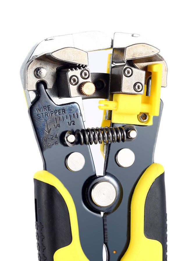 NIBEMINENT Multifunctional Adjustable Cable Wire Stripper Crimping Tool Yellow - Image 4