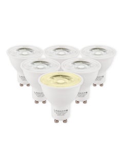 LAWAZIM 7W LED Spot GU10 -6 Piece 3000K Warm White- Energy Saving 75W Equivalent Non-Dimmable Lightbulbs with 518 Lumens and a Lifespan of 15,000 Hours -Ideal for Ceiling Lights and Recessed Fixtures  - Image 1