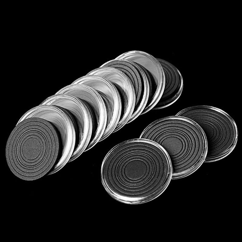 MUDOR Silver Dollar Coin Holders with 10 Size Gasket, 100 Pack Coin Storage Cases for Silver Eagle,Morgan,Cent,Nickel,Quarter, Plastic Coin Collection Supplies Protectors Capsules for Collectors - Image 5