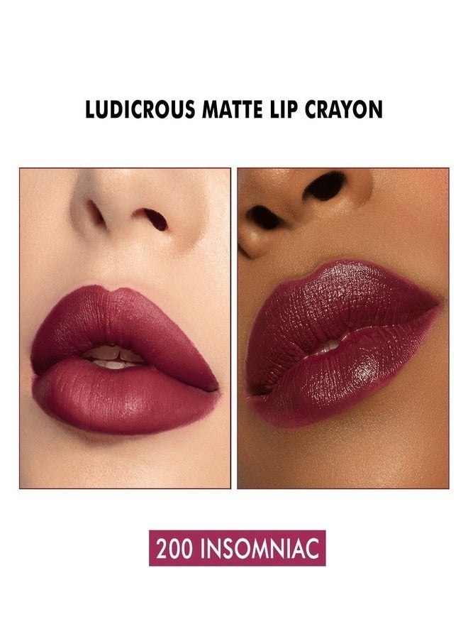 Milani Ludicrous Matte Lip Crayon Long Lasting Cream-to-Matte Lip Color, Matte Lip Color Stock With Glide-On Formula, Vegan & Cruelty-Free ( 200 Insomniac ) 1.4g - Image 3