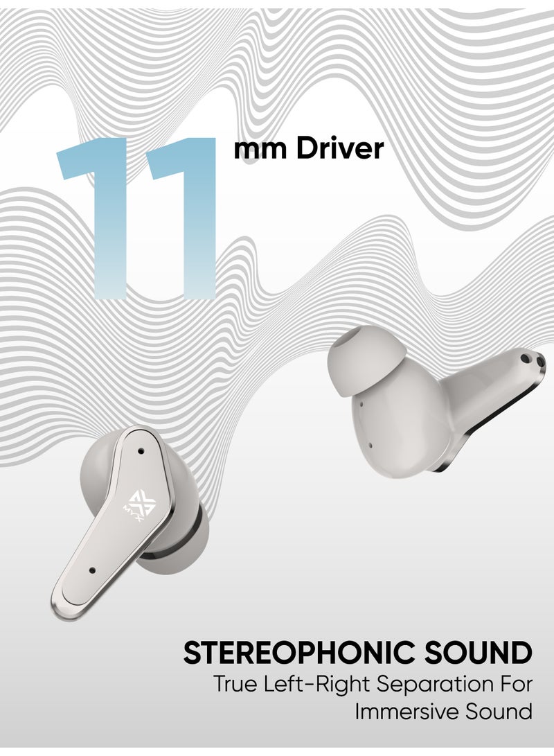 MYX MuseBuds MT60B True Wireless Earbuds | Environmental Noise Cancellation (ENC) with 4 Microphones | 50H Ultra-Long Battery Life | Bluetooth 5.3 | 11mm HD Sound Drivers | Type-C Fast Charging | Compatible with iPhone, Samsung, Android - Image 4
